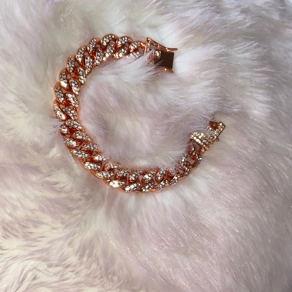 CUBAN BRACELET ROSE GOLD 💎